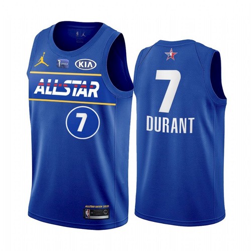 Men's 2021 All-Star #7 Kevin Durant Blue NBA Eastern Conference Stitched Jersey